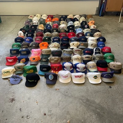 Lote De Colección/Moderno De 117 Sombreros De Camionero Gorra Snapbacks/Strapbacks Trucker/Papá Sombreros Foto 1 de 4