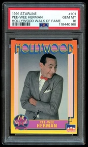 Starline Hollywood 1991 Paseo de la Fama #101 Pee Wee Herman PSA 10 GEMA como nuevo - Imagen 1 de 2