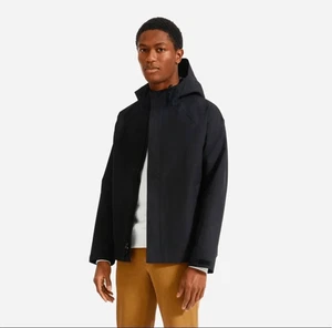 Chaqueta Everlane ReNew Anorak Negra Talla M Impermeable Abrigo de Lluvia con Capucha Nuevo con Etiquetas - Imagen 1 de 11