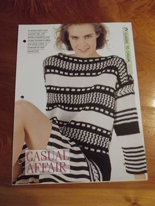 KNITTING PATTERN CASUAL AFFAIR CLASSIC TO CASUAL CREATIVE NEEDLES *GREAT* - Picture 1 of 1