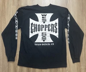 Vintage Y2K West Coast Choppers Black Long Sleeve Shirt Size L - Picture 1 of 11