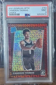 CAMERON THOMAS 2021 Donruss Optic Choice SP Rated Rookie Prizm RC PSA 9 #153 - Picture 1 of 3
