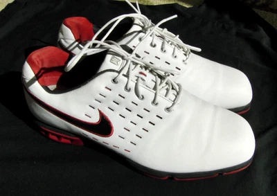 NIKE Tiger Woods Masters Edition SP-8 - Zapatos de golf blancos, rojos y negros 10 Foto 1 de 4