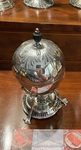 FANCY ENGLISH SHEFFIELD REGENCY or EDWARDIAN STYLE SILVER EGG BOILER CODDLER SET - Picture 1 of 12