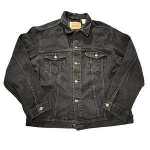 VTG Levi Strauss Jacket Mens XXL Black Relaxed Levis Standard Trucker 70507-0260 - Picture 1 of 13