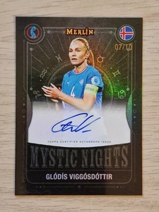 TOPPS Merlin UEFA Womens EUROS 2025 Glodis Viggosdottir 7/10 AUTO Mystic Nights - Picture 1 of 3