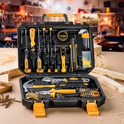 Tool Kit Set 100 Pcs Household Hand Carry with Case Home Repair Maintenance Tool - Image 1 of 4