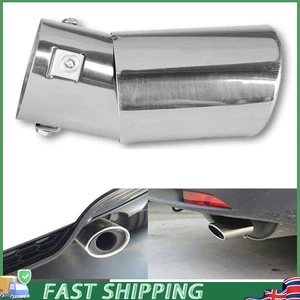 2.5" Inlet Car Auto Muffler Tip Exhaust Pipe Stainless Steel Chrome Effect new - Picture 1 of 12