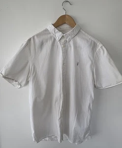 Mens All Saints size Large Talla Grande Shirt White Button up - Picture 1 of 9