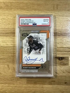 2024 Topps Tier One Ronny Mauricio On Card Auto #/25 PSA 8 - Picture 1 of 4