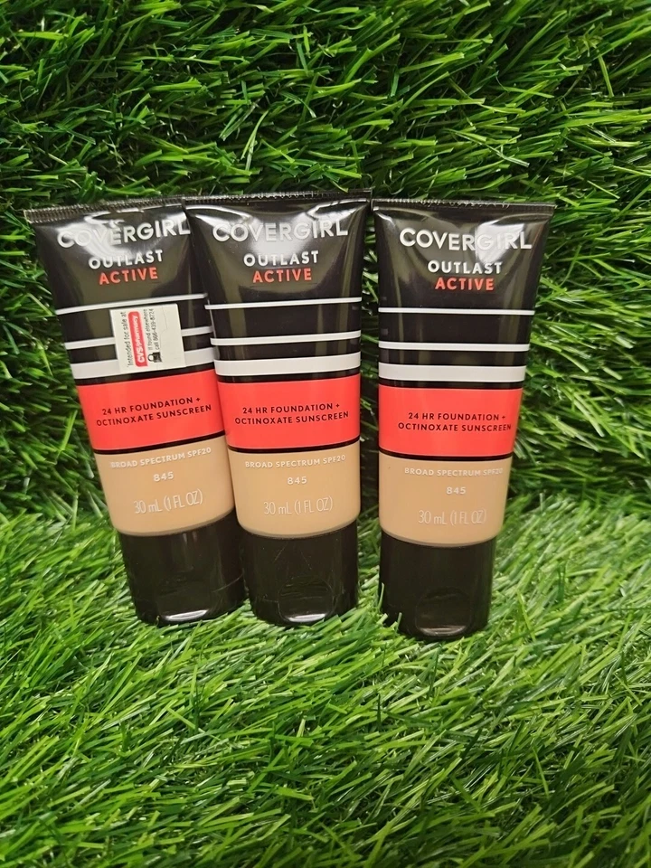 Covergirl Outlast Active 24 Hour Foundation + SPF 20 845 Warm Beige 1 Oz Lot Of3 - Image 1 of 1
