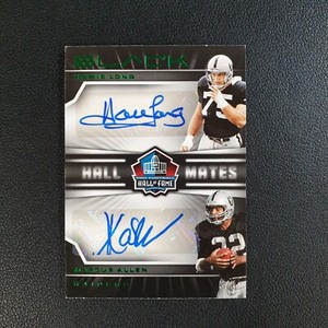 2023 Panini Black Howie Long Marcus Allen Hall Mates Dual Auto Emerald 3/5 2G