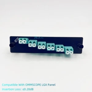 LGX Fiber Optic Panel 12 Port 6 LC Duplex Adapter OM3 OM4 Compatible COMMSCOPE - Picture 1 of 7