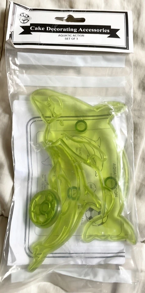 Plastic Jem Brand Fondant Gumpaste Cutter Set Whale Dolphin Cake Decorating - Image 1 of 1
