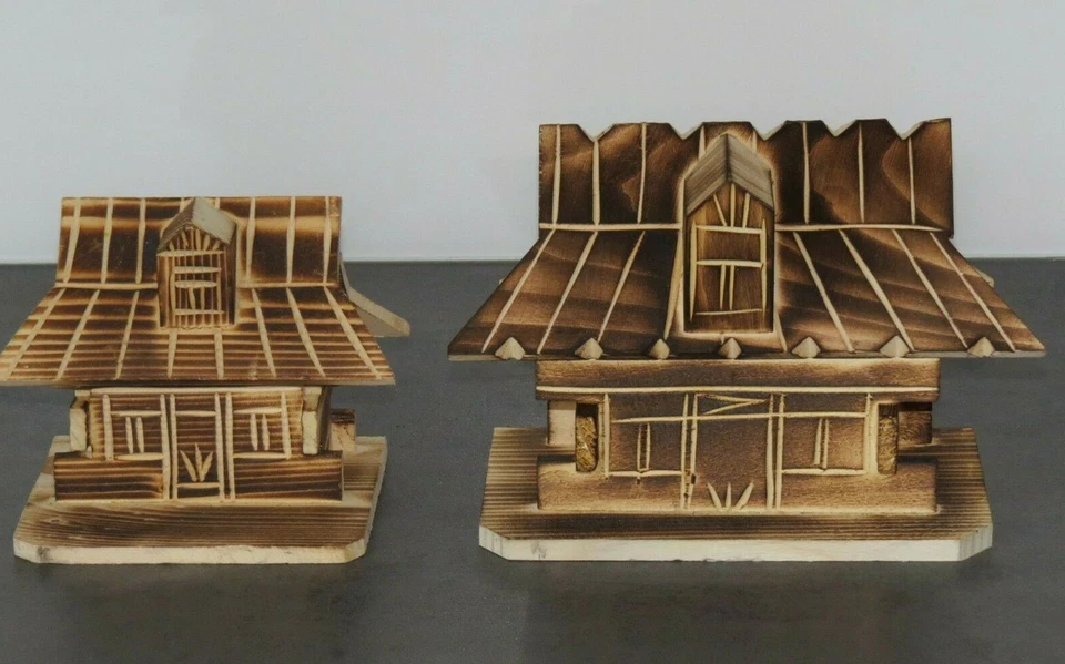 HANDBEMALT Haus Hütte Alpenhütte Alpenhaus Spardose Holz Holzhaus NEU