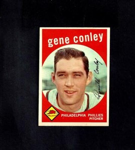 1959 TOPPS #492 GENE CONLEY--PHILLIES--NO CREASES--NR/MT