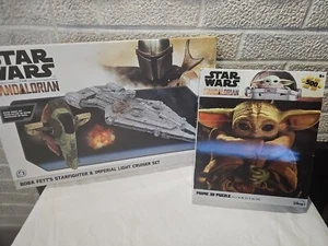 Star Wars Mandalorian 3D Puzzle Twin Pack & Baby Yoda 500 Pc . You Get Both - Picture 1 of 5