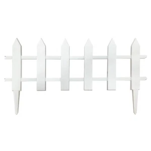 NEW Vinyl Picket Garden Fence - 12 in. x 23 in., 6-Pack - Picture 1 of 4