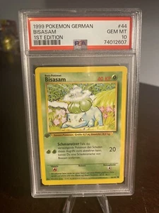 1999 Pokémon Base Set German 1st Edition Bulbasaur Bisasam #44 PSA 10 GEM MINT - Picture 1 of 4