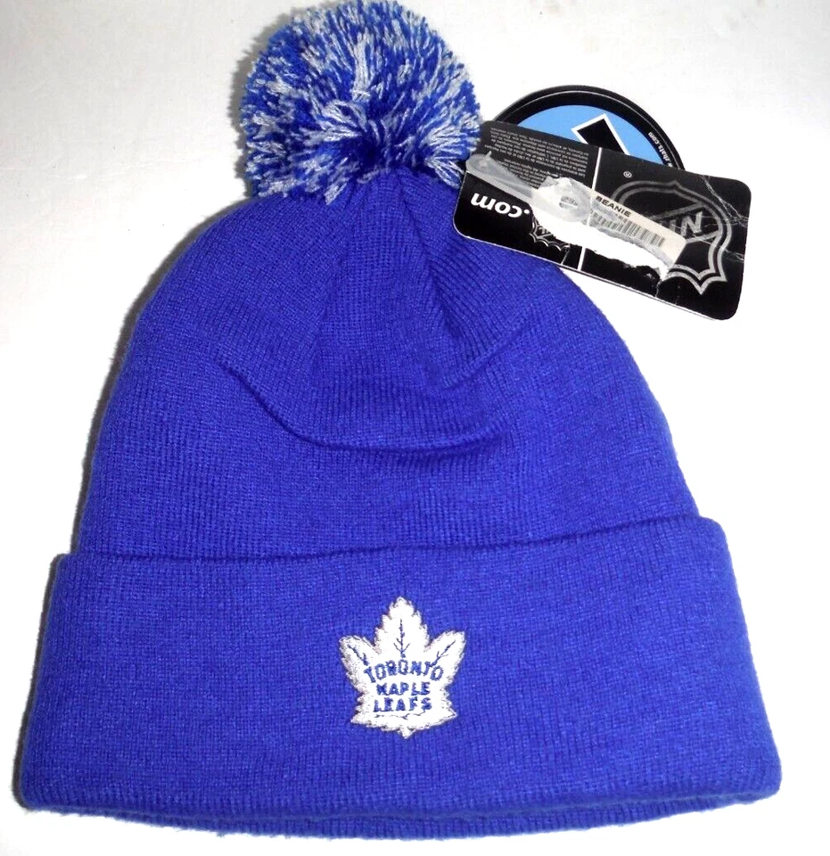 Toronto Maple Leafs Authentic New Beanie Winter Knit Hat With Pom NHL By Zephyr - Image 1 of 1