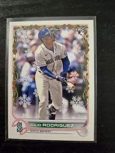 2022 Topps Holiday Julio Rodriguez Rookie Card RC #HW44 Mariners - Picture 1 of 2