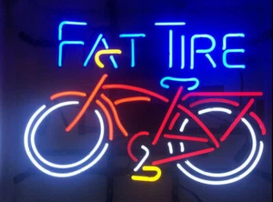 Custom Handmade Made Fat Tire Bike Lamp Neon Light Sign 24"x20" Beer Cave Gift - Picture 1 of 1