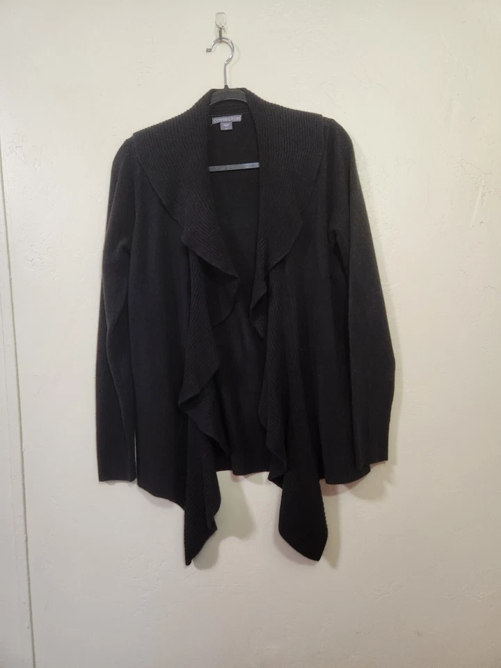 Cárdigan Covington Frente Abierto Negro Manga Larga Mujer Talla Grande Foto 1 de 4