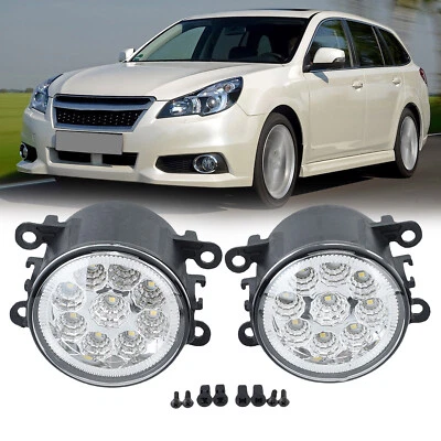For Subaru Legacy 2010-13 2014 Clear Lens LED Pair Bumper Fog Light Driving Lamp - Image 1 of 4
