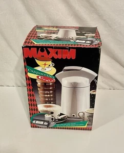 Vtg Cappuccino Crazy Milk Frother/ Steamer Complete w/ Sealed VHS Maxim - Tested - Picture 1 of 11
