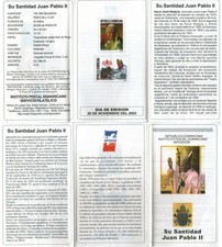 Giovanni Paolo II Republica Dominicana bollettino illustrativo emissione 2003
