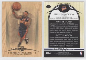 2008-09 Topps Hardwood Wood /299 Stephen Jackson #52