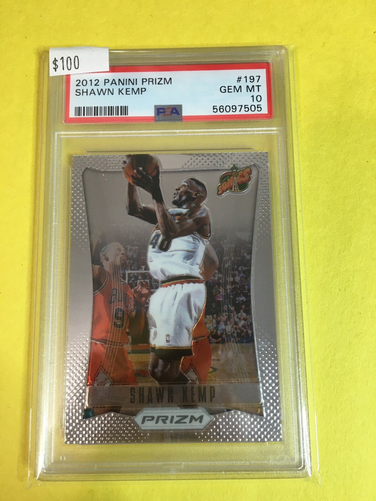 F179,710 SHAWN KEMP 2012 Prizm #197 SONICS PSA 10