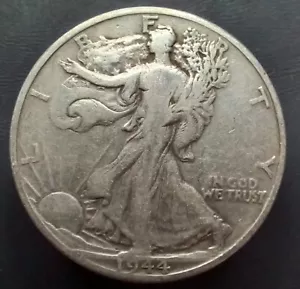 Medio dólar de plata D Walking Liberty 1944 en muy buen estado. -#0391 - Imagen 1 de 4