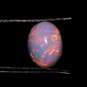 AAA Natural Ethiopian Welo Fire Opal Oval Cabochon Loose Gemstone 10x8mm - Picture 1 of 4