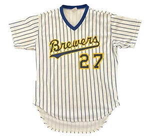 Milwaukee Brewers Jersey Bob Wickman 44 Mens Rawlings White Brewers - Picture 1 of 8