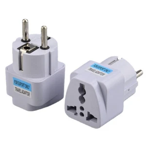 KR Plug Adapter AU UK US To EU Electrical Socket Type E/F France Spain Plug - Afbeelding 1 van 12