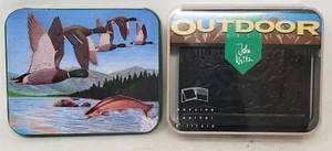 Cartera John Weitz EXTERIOR Negra Cuero Genuino Tres Pliegues Repujado Ciervo Ciervo Buck - Imagen 1 de 21