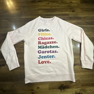 J. Crew x Girls Inc Women’s XS Sweatshirt Cotton Crew Neck Girl Power - Picture 1 of 7