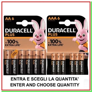 batterie DURACELL PLUS 100% pile AA stilo AAA ministilo alcaline Scadenza 2032!! - Bild 1 von 18