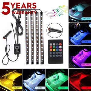 4PC LED RGB Multi-Colors Light Strip Interior Under Car Seat Dash Upgrade Lamp - Picture 1 of 16