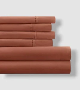 Ienjoy Home Pink Clay Premium Ultra Soft 6-Piece Bed Cal King Sheet Set - Picture 1 of 5