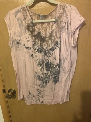 American Rag Cie белый V шеи полу чистый блузка верхний 2XL - Изображение 1 из 4