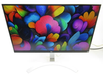 LG 27MU88-W 27" 4K UHD LED HDMI DisplayPort USB 3.0 IPS Monitor w/ Power Supply - Image 1 of 4