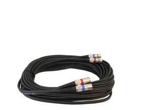 Audio 2000s ADC203K 50'x6/12mm 24AWG Dual XLR Females to Dual XLR Males Balan... - Picture 1 of 3
