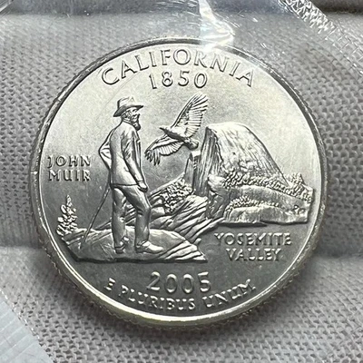 2005-P&D California 25c Satin BU in Mint Cello receive both coins pictured #3037 - Image 1 of 4