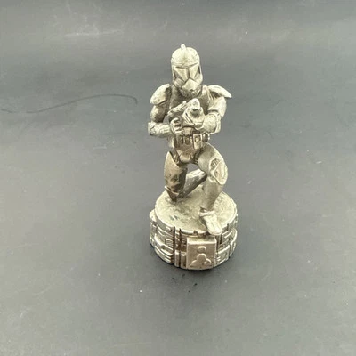Star Wars Saga Edition Silver Storm Trooper Peón Ajedrez Pieza de Juego de Repuesto Foto 1 de 4