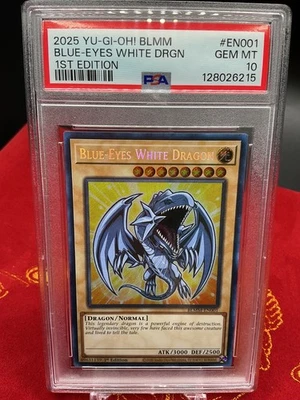 Blue-Eyes White Dragon BLMM-EN001 Yugioh Battles of Legend Monster Mayhem PSA 10 - Image 1 of 3