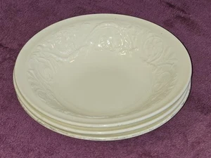 Vintage Wedgwood 'Patrician' (Old) Cream Embossed 3x Cereal Bowls - Picture 1 of 4