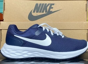 MENS NIKE REVOLUTION 6 NEXT NATURE, MIDNIGHT NAVY/WHITE-OBSIDIAN, SIZE 10 - Picture 1 of 5