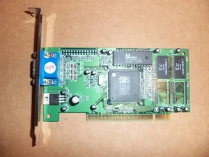 Vintage SiS 6326 PCI Video Card VGA 4MB 24-bit 175 MHz - Picture 1 of 5
